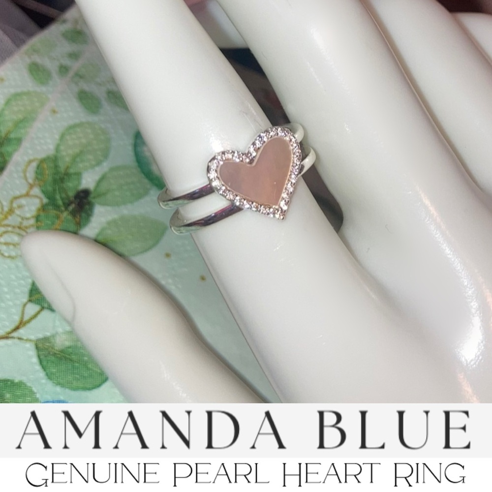 Amanda Blu Genuine Mother Of Pearl Heart Ring